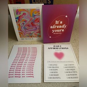 BRAND NEW!! Card stock decor pictures.